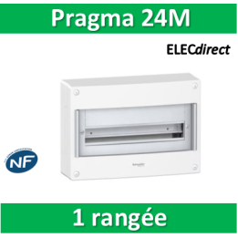Schneider - Coffret électrique PRAGMA 24 modules - 1 rangée de 24M - PRA10265W