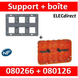 Legrand - support + boîte batibox - Blanc - 080126+080266