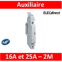 Legrand - Auxiliaire pour contacteur 16A et 25A et 2M - Contact aux inverseur - 412430