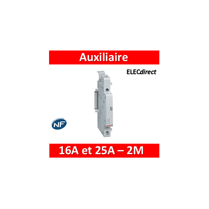 Legrand - Auxiliaire pour contacteur 16A et 25A et 2M - Contact aux inverseur - 412430