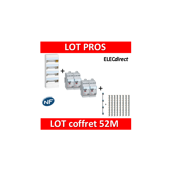 Legrand - Lot - largeur 250mm - tableau 52M DRIVIA - 401214+411617+411611(X3)+405002+404926(X8)