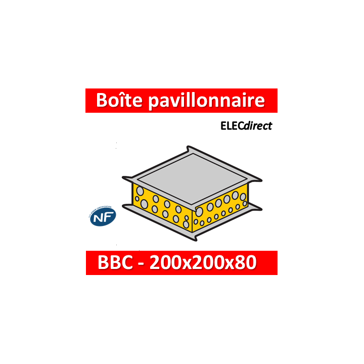Legrand Batibox - Boîte pavillonnaire BBC 200x200x80 - 089311