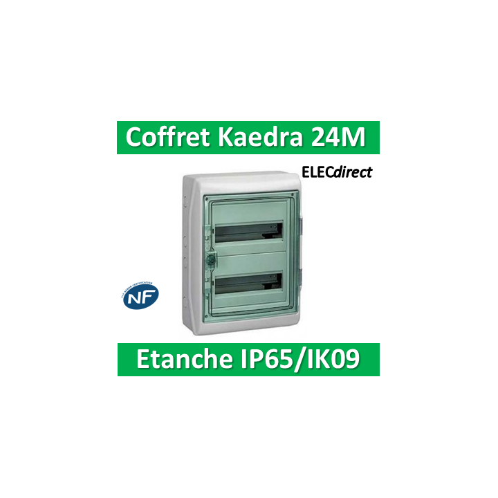 Schneider - Coffret Kaedra 2 rangées 24M - IP65/IK09 - 13964