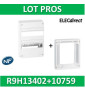 Schneider - LOT - Coffret électrique RESI9 26 modules - 2 rangées de 13M + rehausse - R9H13402+R9H10759