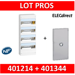 Legrand - LOT  - Coffret DRIVIA 52 Modules + porte - largeur 250mm - 401214+401344