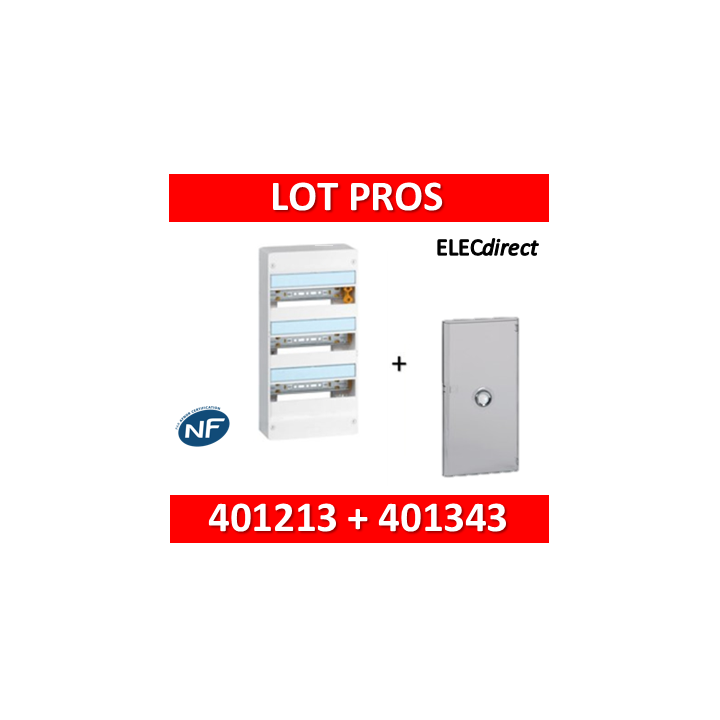 Legrand - LOT - Coffret DRIVIA 39 Modules + porte - 401213+401343