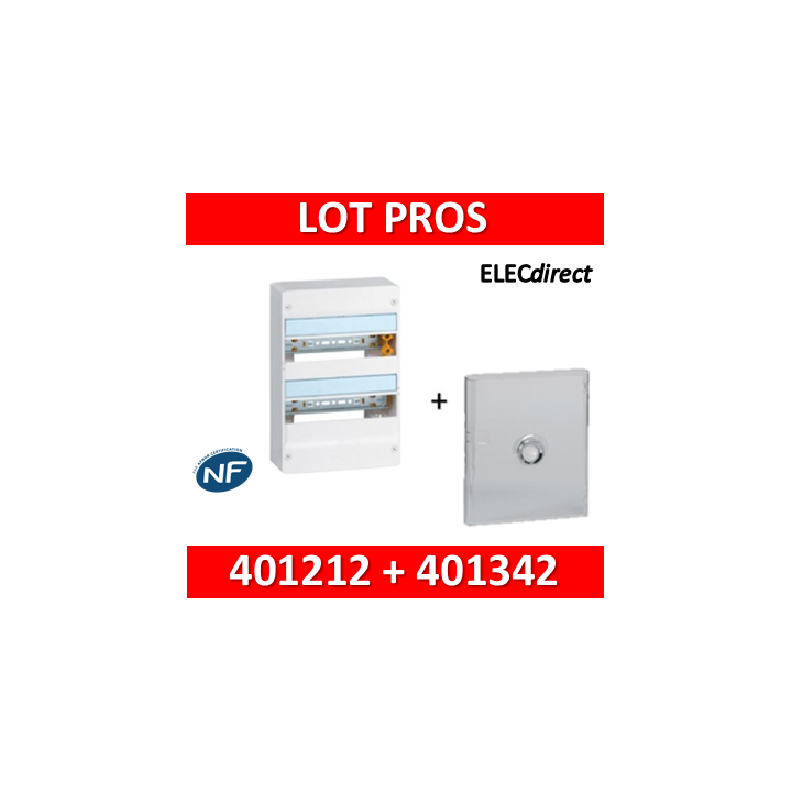 Legrand - LOT  - Coffret DRIVIA 26 Modules + porte - 401212+401342