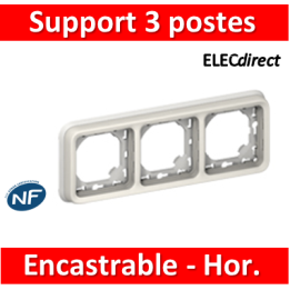 Legrand Plexo - Support encastrable pour Plexo composable - Hor. - blanc - 3 postes - 069698
