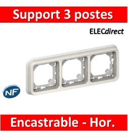 Legrand Plexo - Support encastrable pour Plexo composable - Hor. - blanc - 3 postes - 069698