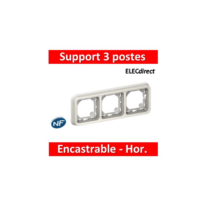 Legrand Plexo - Support encastrable pour Plexo composable - Hor. - blanc - 3 postes - 069698