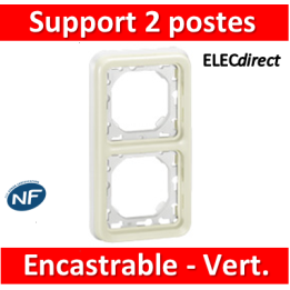 Legrand Plexo - Support encastrable pour Plexo composable - Vert. - blanc - 2 postes - 069696