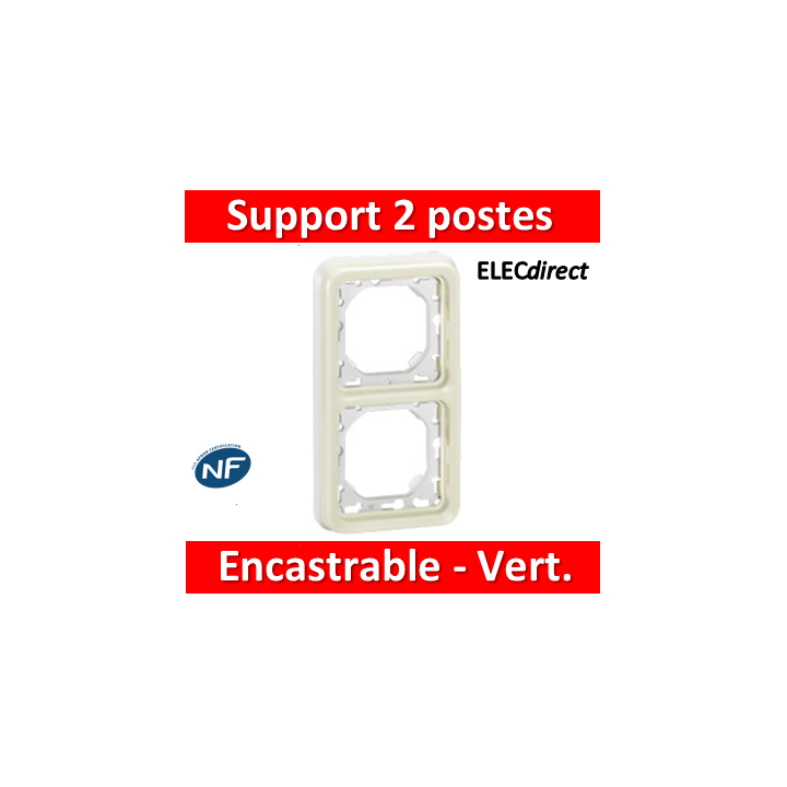 Legrand Plexo - Support encastrable pour Plexo composable - Vert. - blanc - 2 postes - 069696