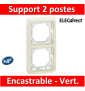 Legrand Plexo - Support encastrable pour Plexo composable - Vert. - blanc - 2 postes - 069696
