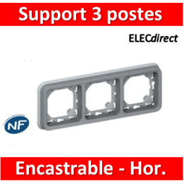 Legrand Plexo - Support gris encastrable pour Plexo composable - Hor. - 3 postes - 069687