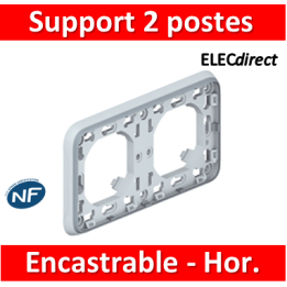 Legrand Plexo - Support gris encastrable pour Plexo composable - Hor. - 2 postes - 069683