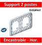 Legrand Plexo - Support gris encastrable pour Plexo composable - Hor. - 2 postes - 069683