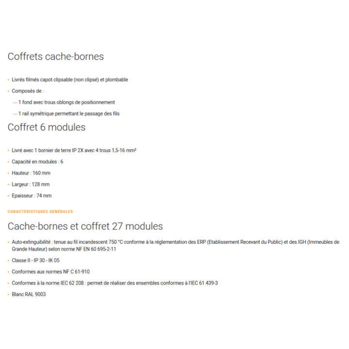 Legrand - Coffret cache-bornes 6 Modules - 001306
