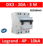 Legrand - Disjoncteur 4P DX3 20A - 10kA - courbe C - 407908