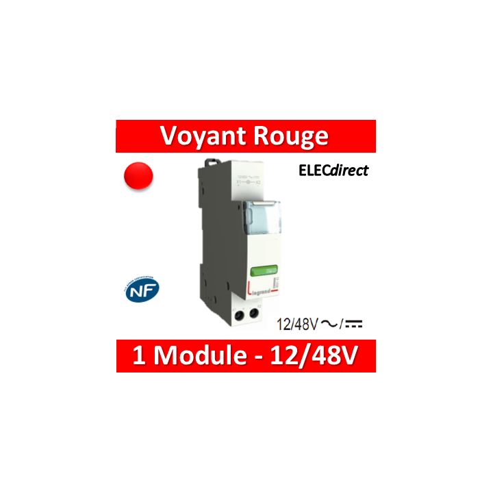 Legrand - Voyant rouge - LED - 12/48V - 412922