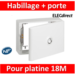 Legrand - Habillage + porte pour platine de branchement - GTL 18 modules - 401189