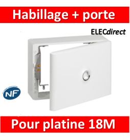 Legrand - Habillage + porte pour platine de branchement - GTL 18 modules - 401189