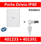 Legrand - Porte Blanche pour tableau DRIVIA - 54 Modules 3 Rangées + serrure - 401233+401391