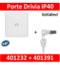 Legrand - Porte Blanche pour tableau DRIVIA - 36 Modules 2 Rangées +serrure - 401232+401391
