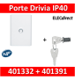Legrand - Porte Blanche pour tableau DRIVIA - 26 Modules 2 Rangées + serrure - 401332+401391