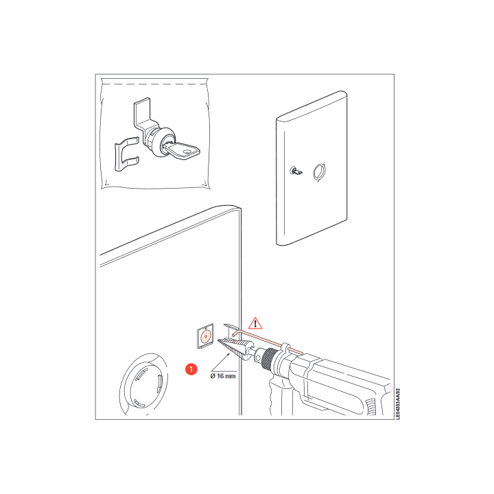 Legrand - Porte Blanche pour tableau DRIVIA - 18 Modules 1 Rangée + serrure - 401231+401391