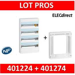 Legrand - LOT - Coffret DRIVIA  72 Modules + rehausse - Réf : 401224+401274