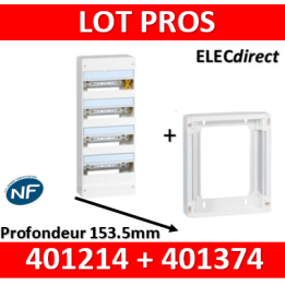 Legrand - LOT  - Coffret DRIVIA 52 Modules + rehausse - 401214+401374
