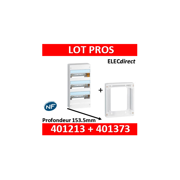 Legrand - LOT  - Coffret DRIVIA 39 Modules + rehausse - 401213+401373