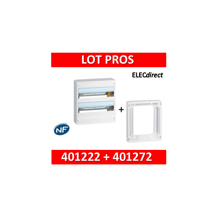 Legrand - LOT  - Coffret DRIVIA 36 Modules + rehausse - largeur 355mm - 401222+401272