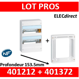 Legrand - LOT Coffret DRIVIA 26 Modules + rehausse - 401212 + 401372