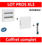 Legrand - Coffret de distribution 36 modules - 2R de 18M + porte+ peigne - XL3 125 - 401612+401862+405003