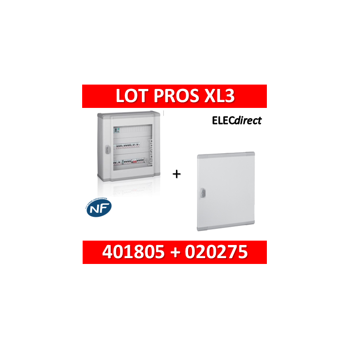 Legrand - Coffret de distribution 120 modules - 5 rangées de 24M + porte - XL3 160 - 401805+020275