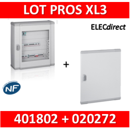 Legrand - Coffret de distribution 48 modules - 2 rangées de 24M - XL3 160 + porte - 401802+020272