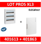 Legrand - Coffret de distribution 54 modules - 3R de 18M + porte - XL3 125 - 401613+401863