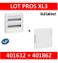 Legrand - Coffret de distribution 36 modules - 2R de 18M + porte - XL3 125 - 401612+401862