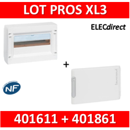 Legrand - Coffret de distribution 18 modules - 1R de 18M + porte - XL3 125 - 401611+401861