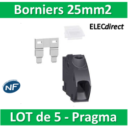 Schneider - Pragma Kit bornier 25mm2 - Lot de 5 - PRA90046