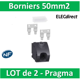 Schneider - Pragma Kit Bornier 50mm2 - PRA90045 Lot de 2