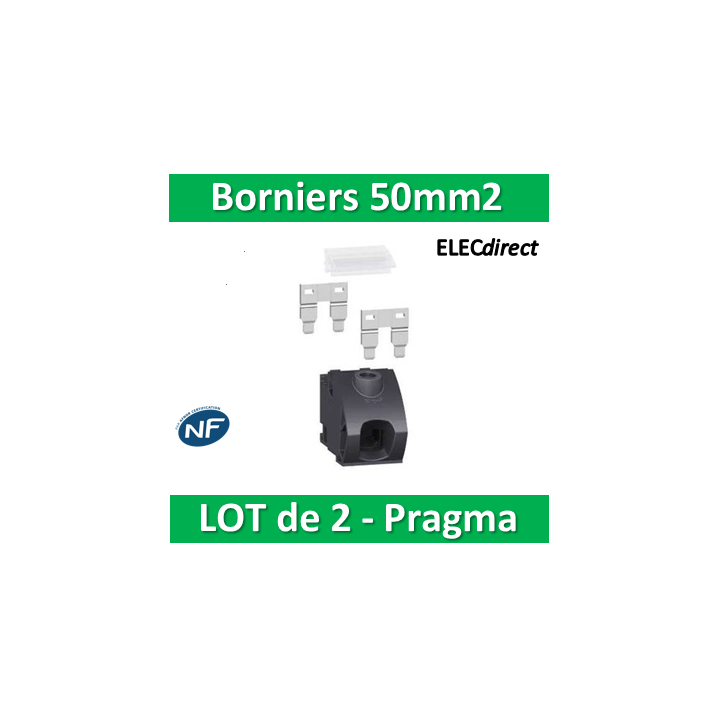 Schneider - Pragma Kit Bornier 50mm2 - PRA90045 Lot de 2