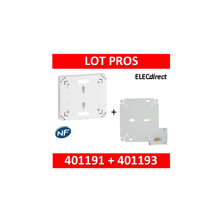 Legrand - Fond isolant + platine disjoncteur seul DRIVIA - 401191+401193