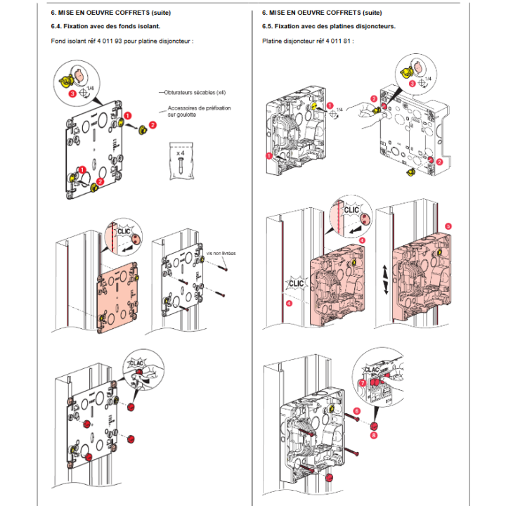 Legrand - Fond isolant + platine disjoncteur seul DRIVIA - 401191+401193