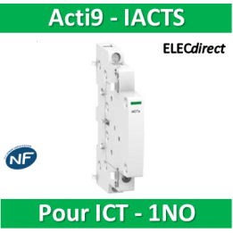 Schneider - Acti9 - iACTs - Auxiliaire de signalisation - 1NO pour iCT - Réf : A9C15915