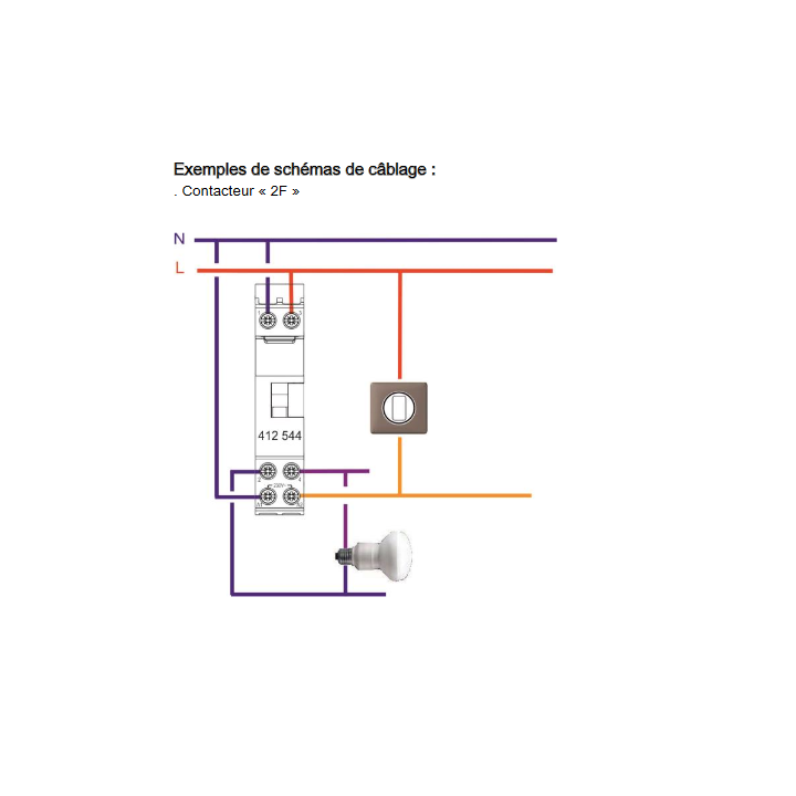 Legrand - Contacteur de puissance bipolaire bobine 230V - 25A - 2F - Réf : 412544