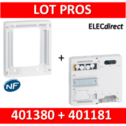 Legrand - Platine disjoncteur + compteur + rehausse pour platine - 401380+401181