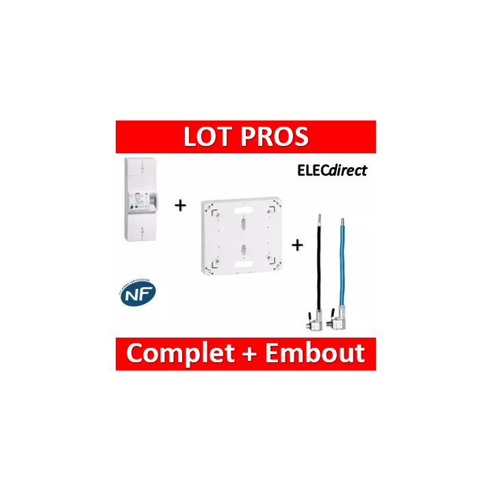 Legrand - Disjoncteur EDF 60/90A instantané + platine + embouts 90A PH+N - 401002+401191+embouts