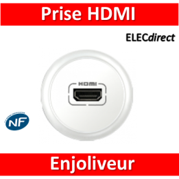 Legrand Céliane - Enjoliveur Prise Audio/Video HDMI blanc - 068216